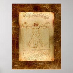 VITRUVIAN MAN Leonardo Da Vinci Art Poster
