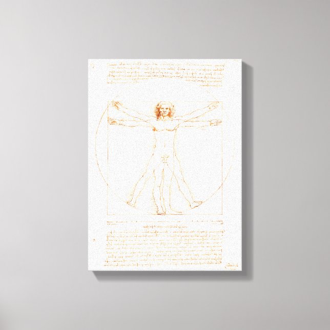 Vitruvian Man | Leonardo da Vinci | Canvastryck (Framsida)