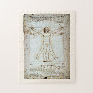 Vitruvian Man, Leonardo da Vinci, cirka 1490. Pussel