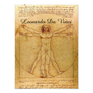 Vitruvian Man-Leonardo Da Vinci Fototryck
