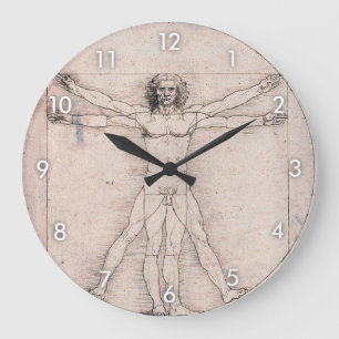 Vitruvian Man, Leonardo da Vinci Stor Klocka