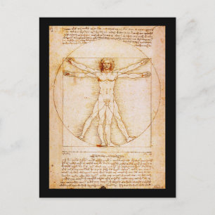 Vitruvian Man - Leonardo Da Vinci Vykort
