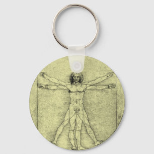 Vitruvian man nyckelring