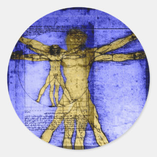 Vitruvian Man Runt Klistermärke
