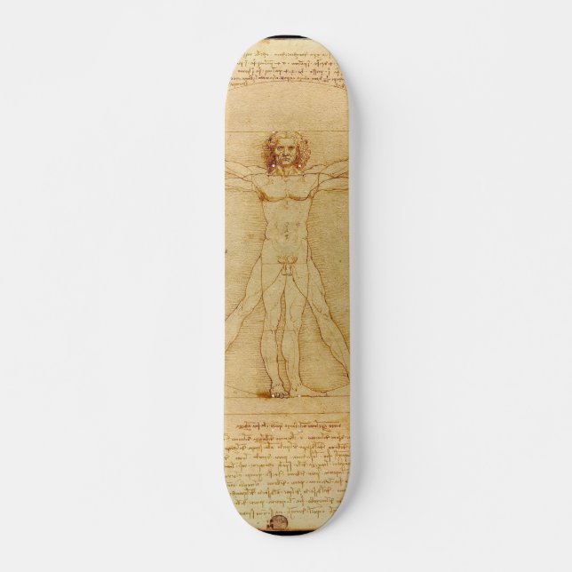 Vitruvian man skateboard bräda 20,5 cm (Framsida)