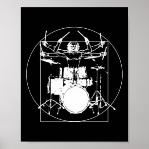 Vitruvian Man-trummisdekal Poster