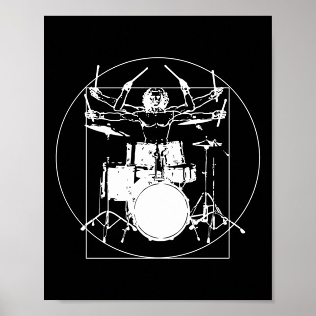 Vitruvian Man-trummisdekal  Poster (Framsidan)