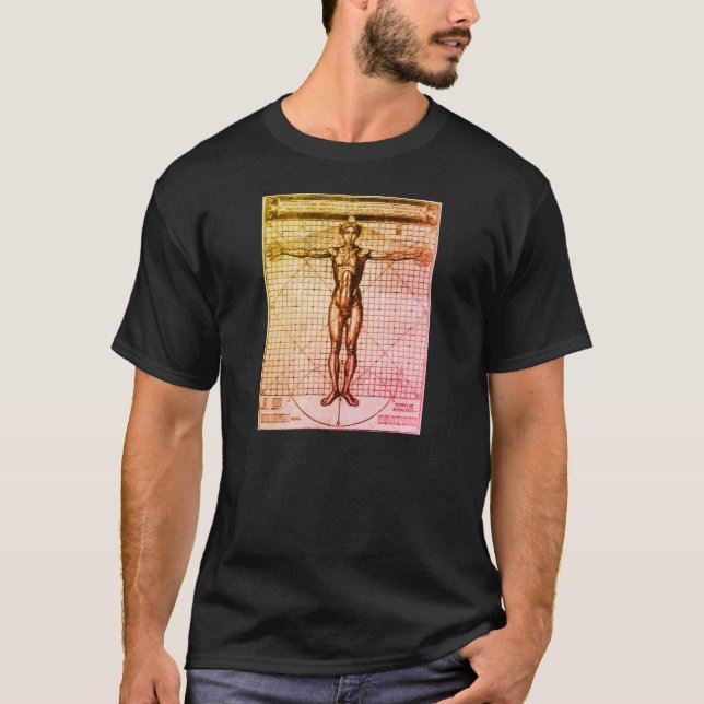 Vitruvian Man (Vitruvius: De architectura) T Shirt (Framsida)