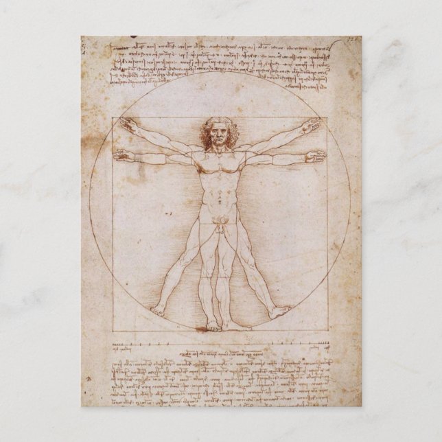 Vitruvian Man Vykort (Framsida)