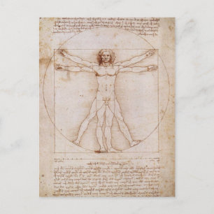 Vitruvian man vykort