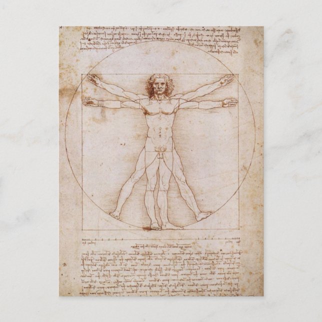 Vitruvian man vykort (Framsida)