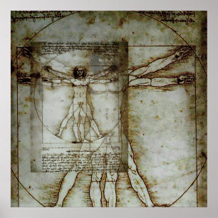 Vitruvian manaffisch poster