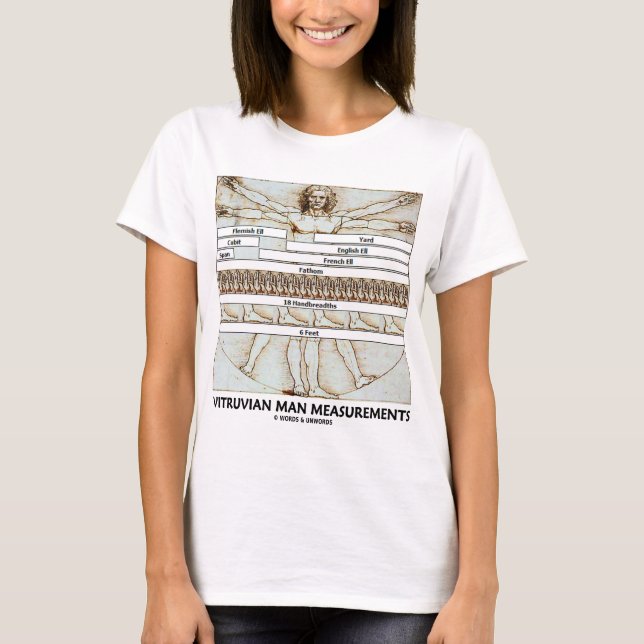 Vitruvian manmätningar (Leonardo Da Vinci) T-shirt (Framsida)