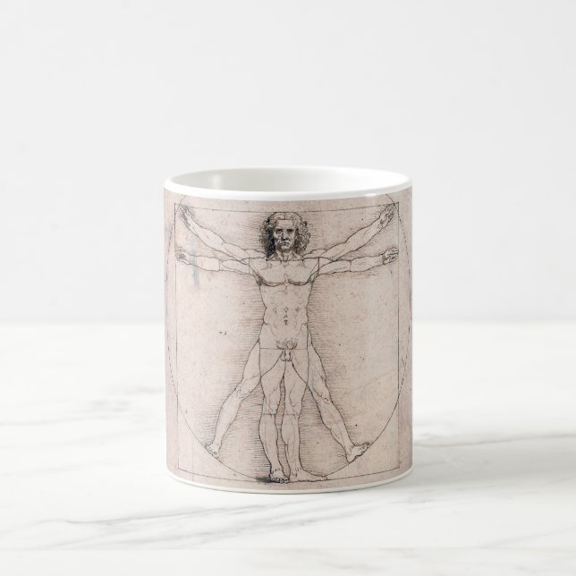 Vitruvian ManVitruvian Man, Leonardo da Vinci Kaffemugg (Center)