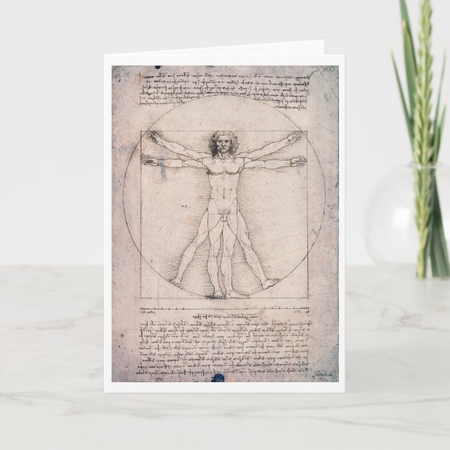 Vitruvian ManVitruvian Man, Leonardo da Vinci Kort (Framsida)