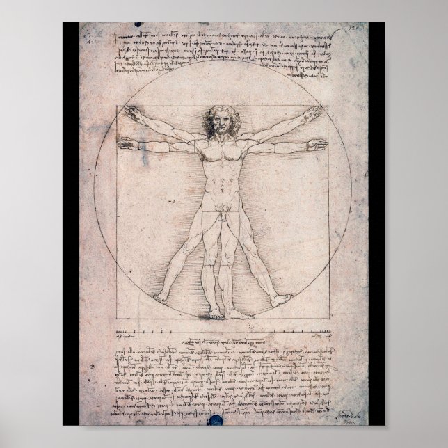Vitruvian ManVitruvian Man, Leonardo da Vinci Poster (Framsidan)