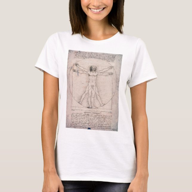 Vitruvian ManVitruvian Man, Leonardo da Vinci T Shirt (Framsida)