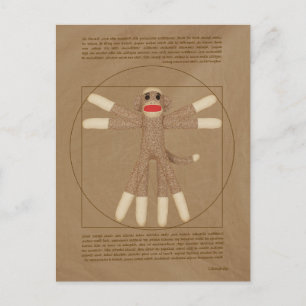 Vitruvian Monkey-vykort Vykort