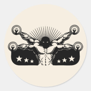 Vitruvian Reps Runt Klistermärke