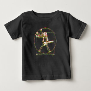Vitruvian Rocker Gitarr Konst Design T Shirt