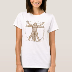 Vitruvian Sasquatch – Bigfoot kryptid konst t-shir T Shirt