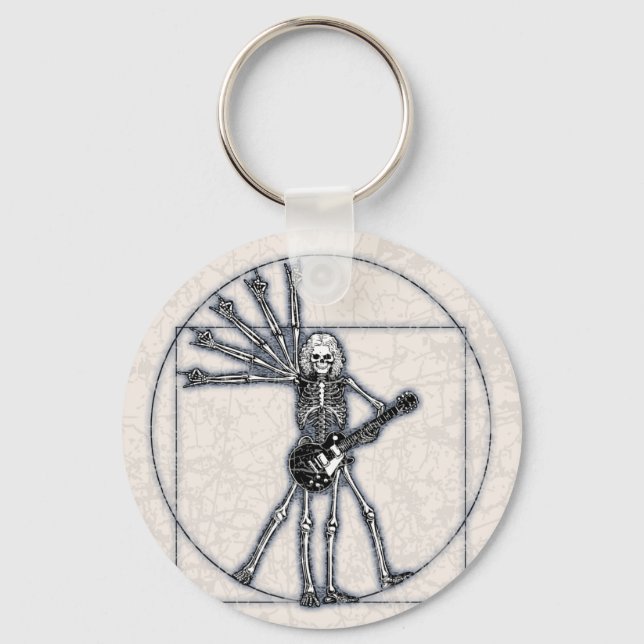 Vitruvian Skeleton Nyckelring (Framsida)