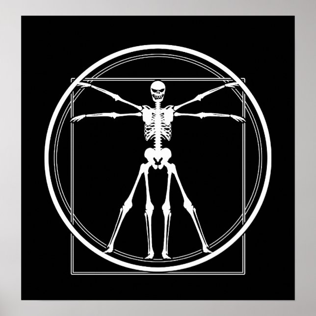 Vitruvian Skeleton Poster (Framsidan)