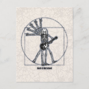 Vitruvian Skeleton Vykort