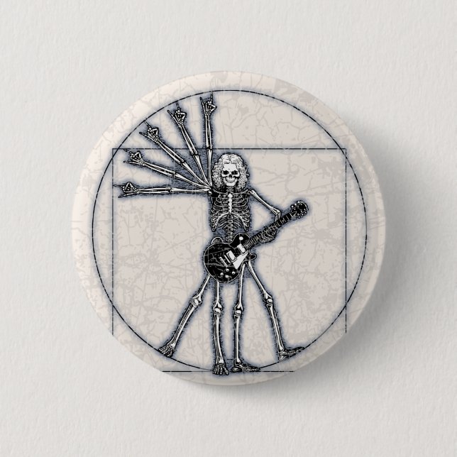 Vitruvian skelett knapp (Framsida)