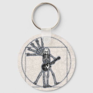 Vitruvian skelett nyckelring