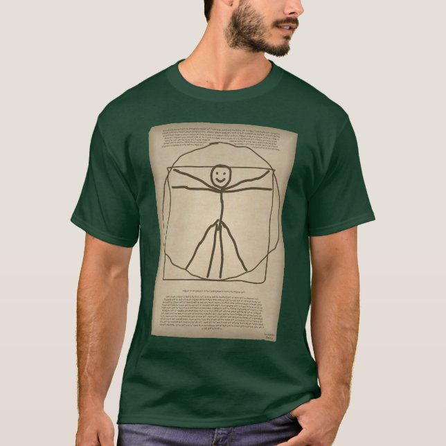 Vitruvian Stickman barnTshirt T-shirt (Framsida)