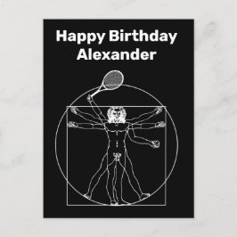 Vitruviansk tennisspelare, anpassningsbarnas bakgr vykort