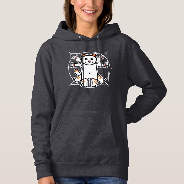 Vitruvianska katten t shirt (Framsida)