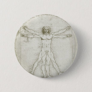 Vitruviusmannen av Leonardo da Vinci Knapp