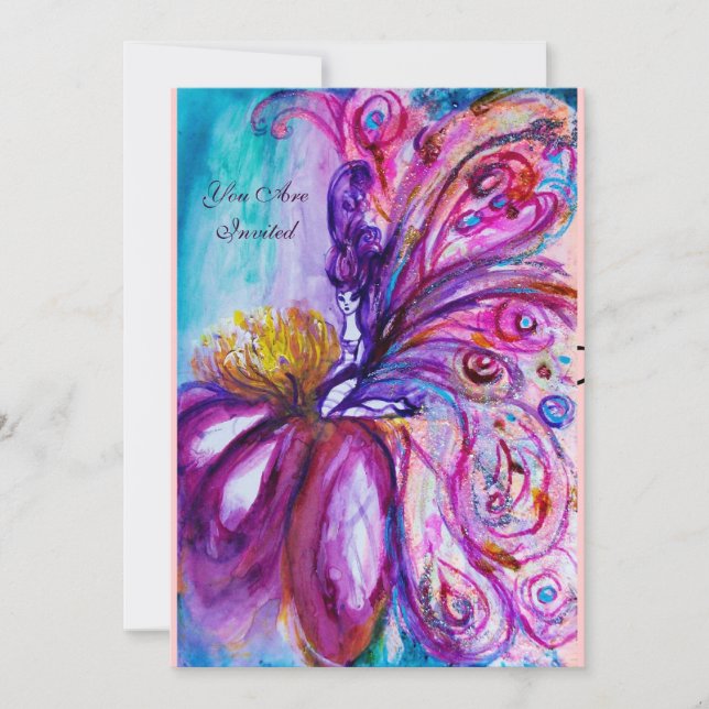 VITRYGGSFÄLT I ROSA,GULD SPARKLES INBJUDNINGAR (Framsida)