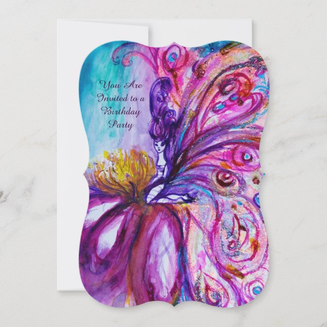 VITRYGGSFÄLT I ROSA,GULD SPARKLES INBJUDNINGAR (Framsida)