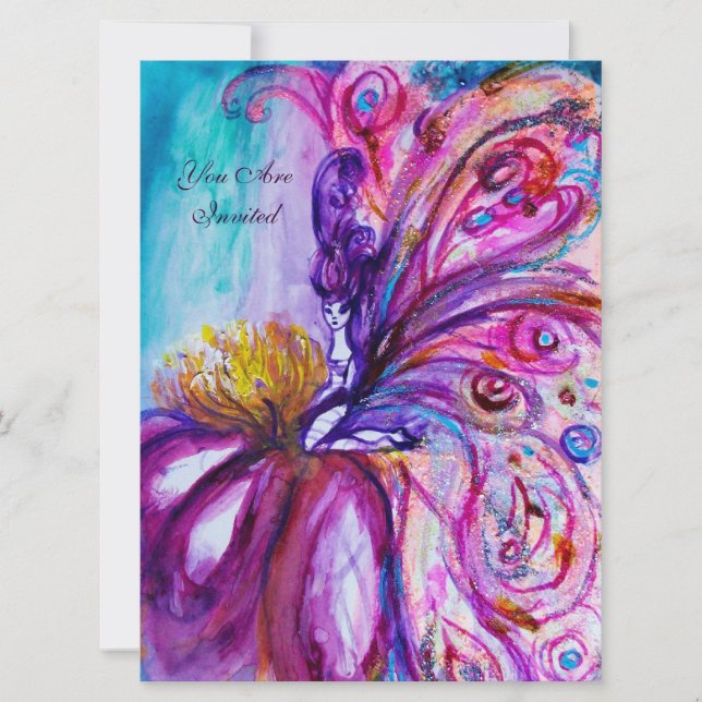 VITRYGGSFÄLT I ROSA,GULD SPARKLES INBJUDNINGAR (Framsida)