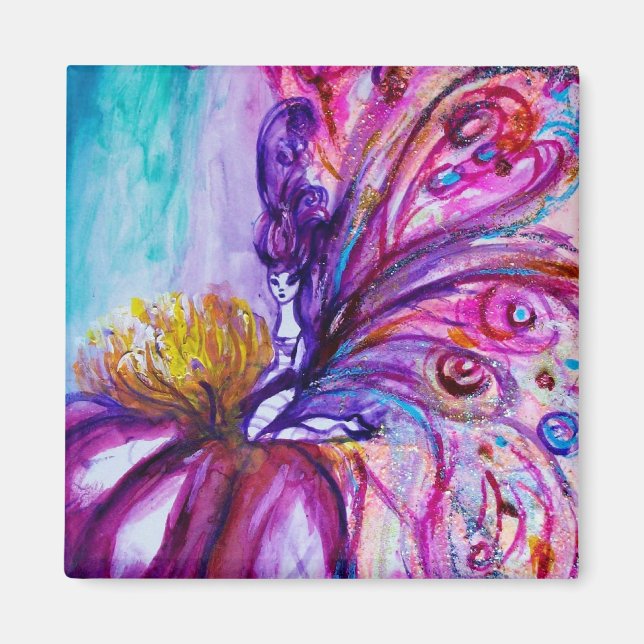 VITRYGGSFÄLT I ROSA,GULD SPARKLES MAGNET (Framsidan)