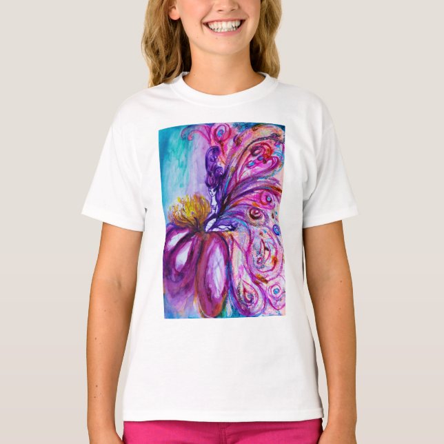 VITRYGGSFÄLT I ROSA,GULD SPARKLES T SHIRT (Framsida)