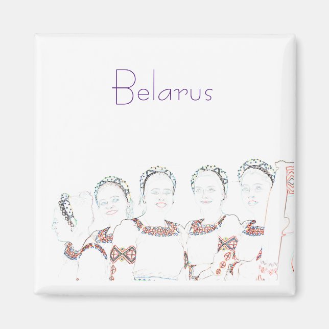 Vitrysk folkexfit Sketch Magnet (Framsidan)