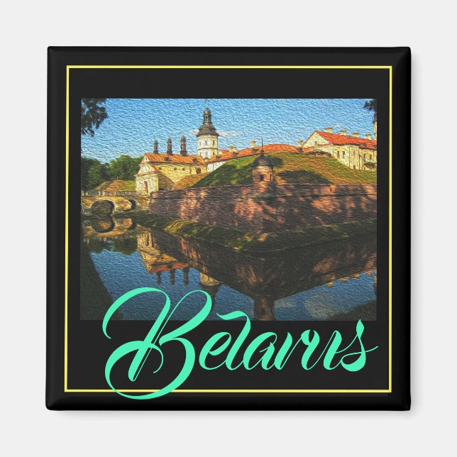 Vitrysk Nesvizh Palace Architecture Nature Magnet (Framsidan)