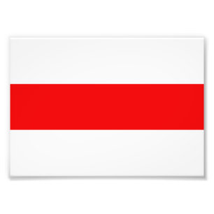 Vitrysk protestsymbol flagga röd vit revolution f fototryck