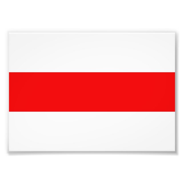 Vitrysk protestsymbol flagga röd vit revolution f fototryck (Framsidan)