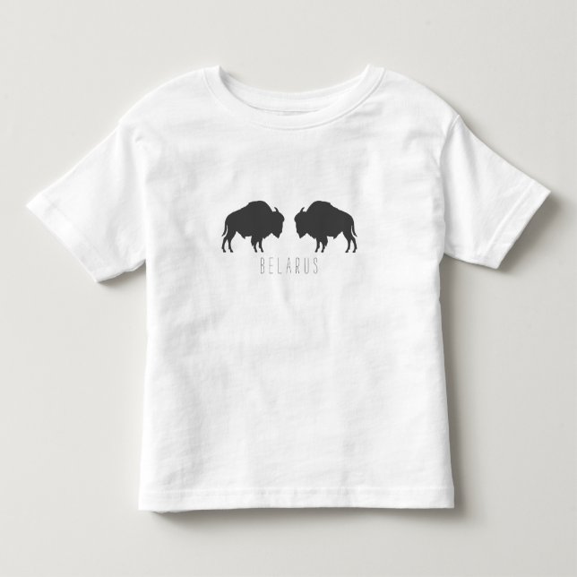 Vitryska Bison З у б р Б е л auktioner T Shirt (Framsida)