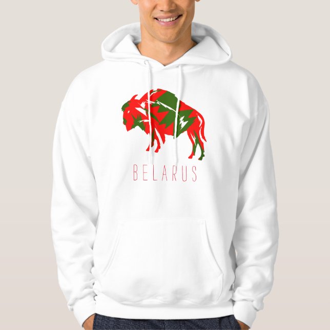 Vitryska Bison З у б р Б е л Hoodie (Framsida)