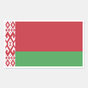 Vitryska Flagga, Flagga Vitryssland Rektangulärt Klistermärke
