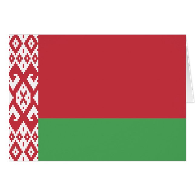 Vitryska patriotiska flaggan hälsningskort (Framsidan Horizontal)