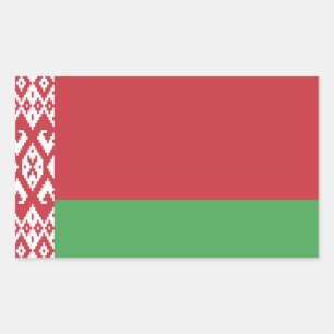 Vitryska patriotiska flaggan rektangulärt klistermärke