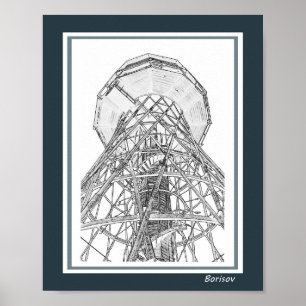 Vitryssland Беларусь Barysaw Borisov Arkitektur Poster