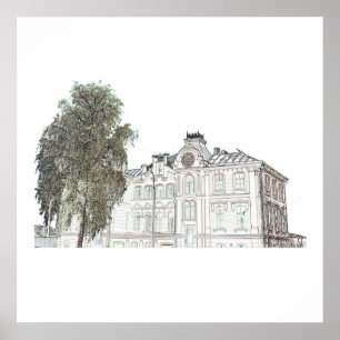 Vitryssland Беларусь Hrodna Grodno Arkitektur Affi Poster